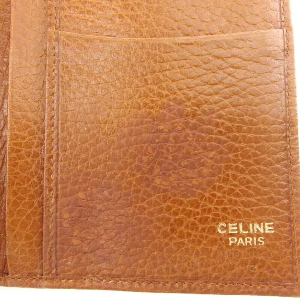 Celine Long Wallet Logo Plate Leather Authentic USED - Picture 11 of 11